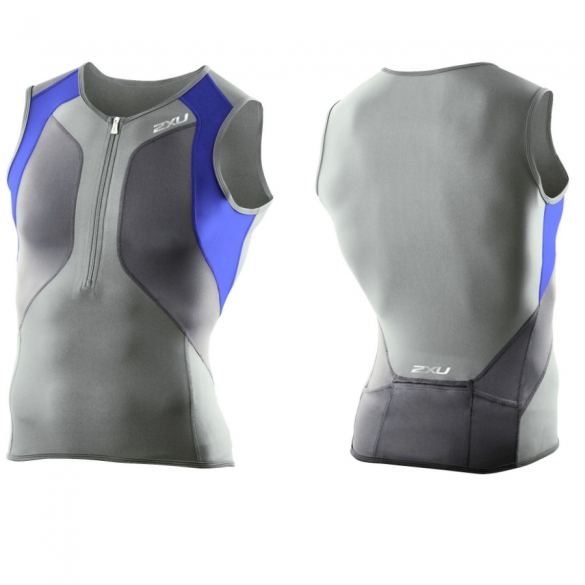 2XU G:2 compression tri singlet heren 2014 MT2848a Nautic blue/Charcoal 2XUMT2848ABLCH